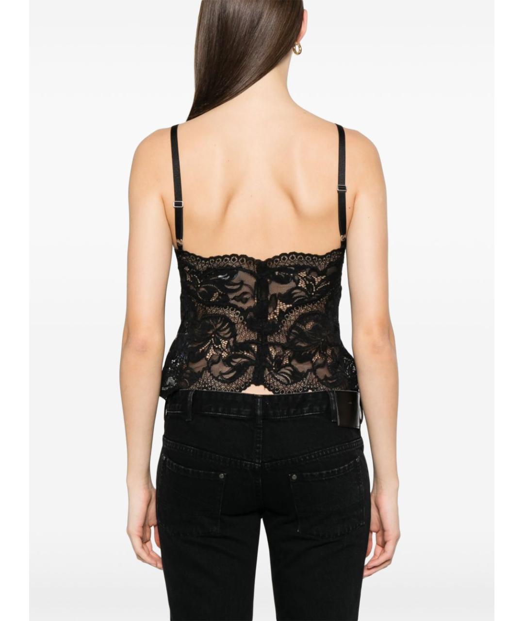 PACO RABANNE Черная полиамидовая майка, фото 3