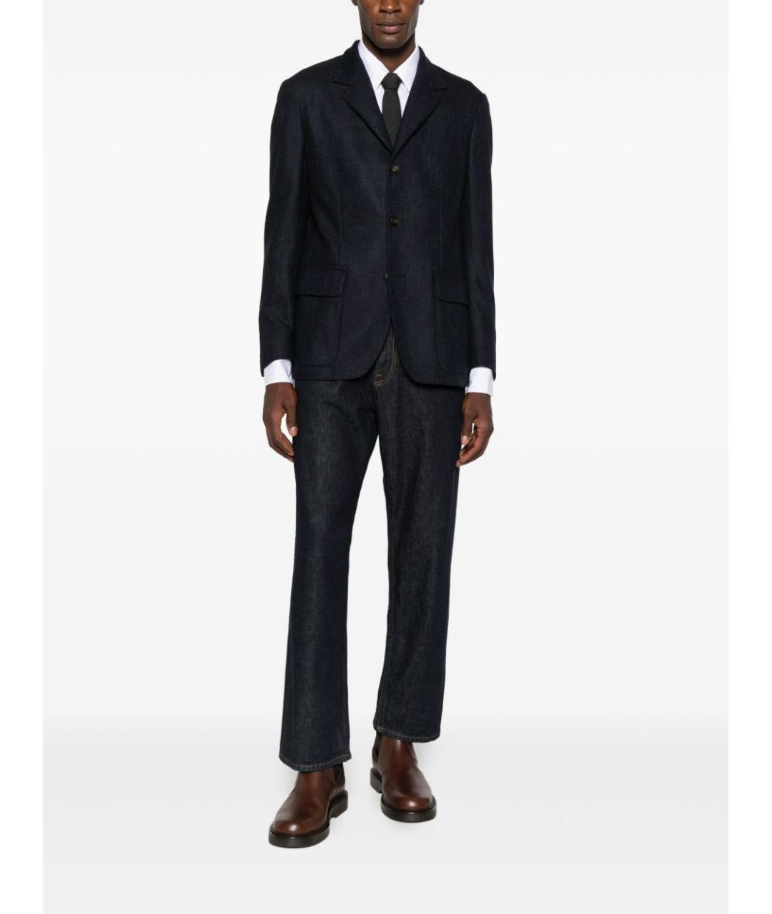 CORNELIANI Синий шерстяной пиджак, фото 2