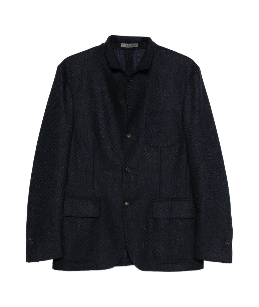 CORNELIANI Синий шерстяной пиджак, фото 1