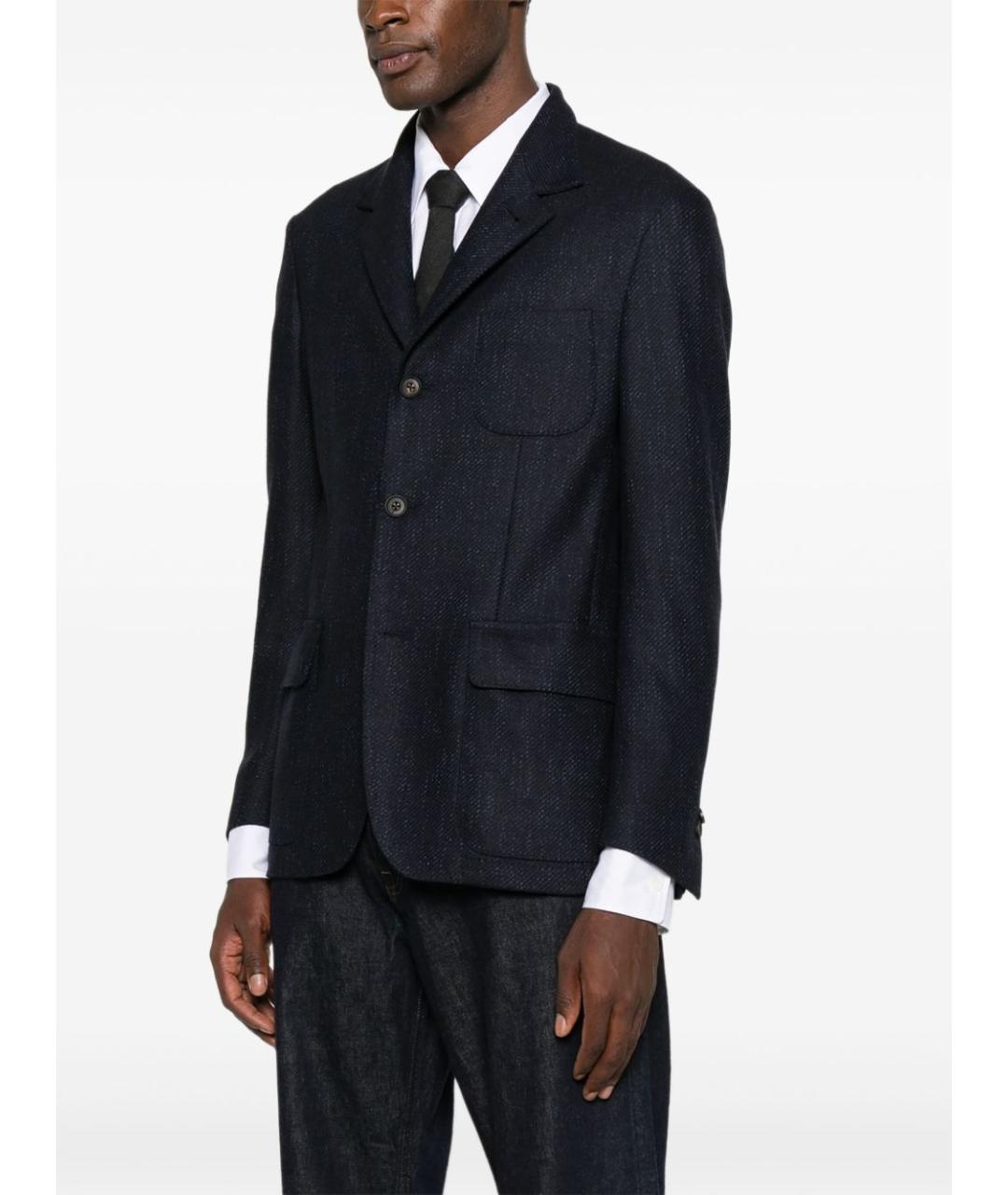 CORNELIANI Синий шерстяной пиджак, фото 5