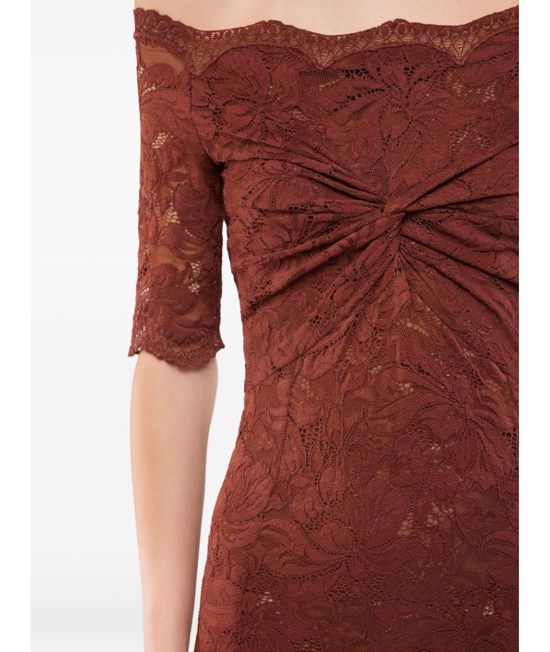 PACO RABANNE Коричневое полиамидовое вечернее платье, фото 3