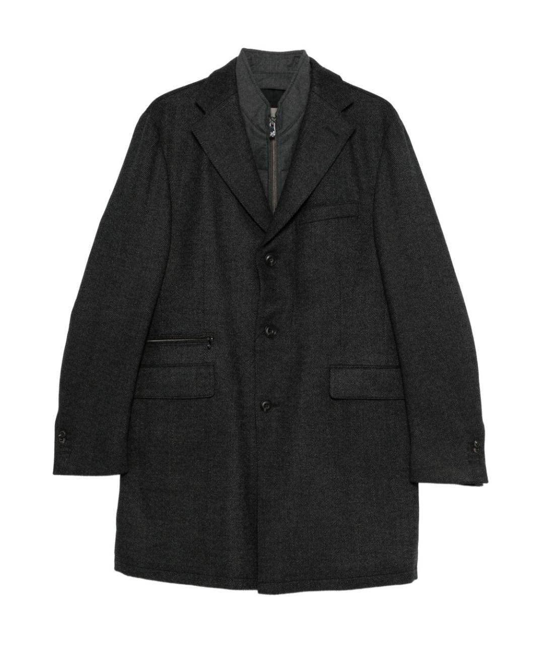 CORNELIANI Серое шерстяное пальто, фото 1