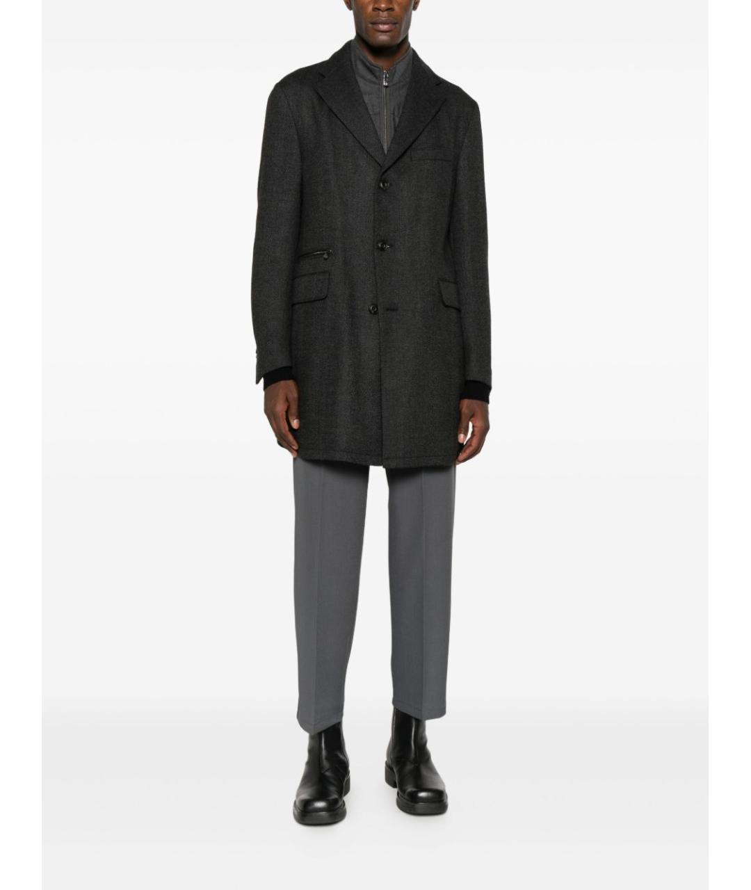 CORNELIANI Серое шерстяное пальто, фото 3