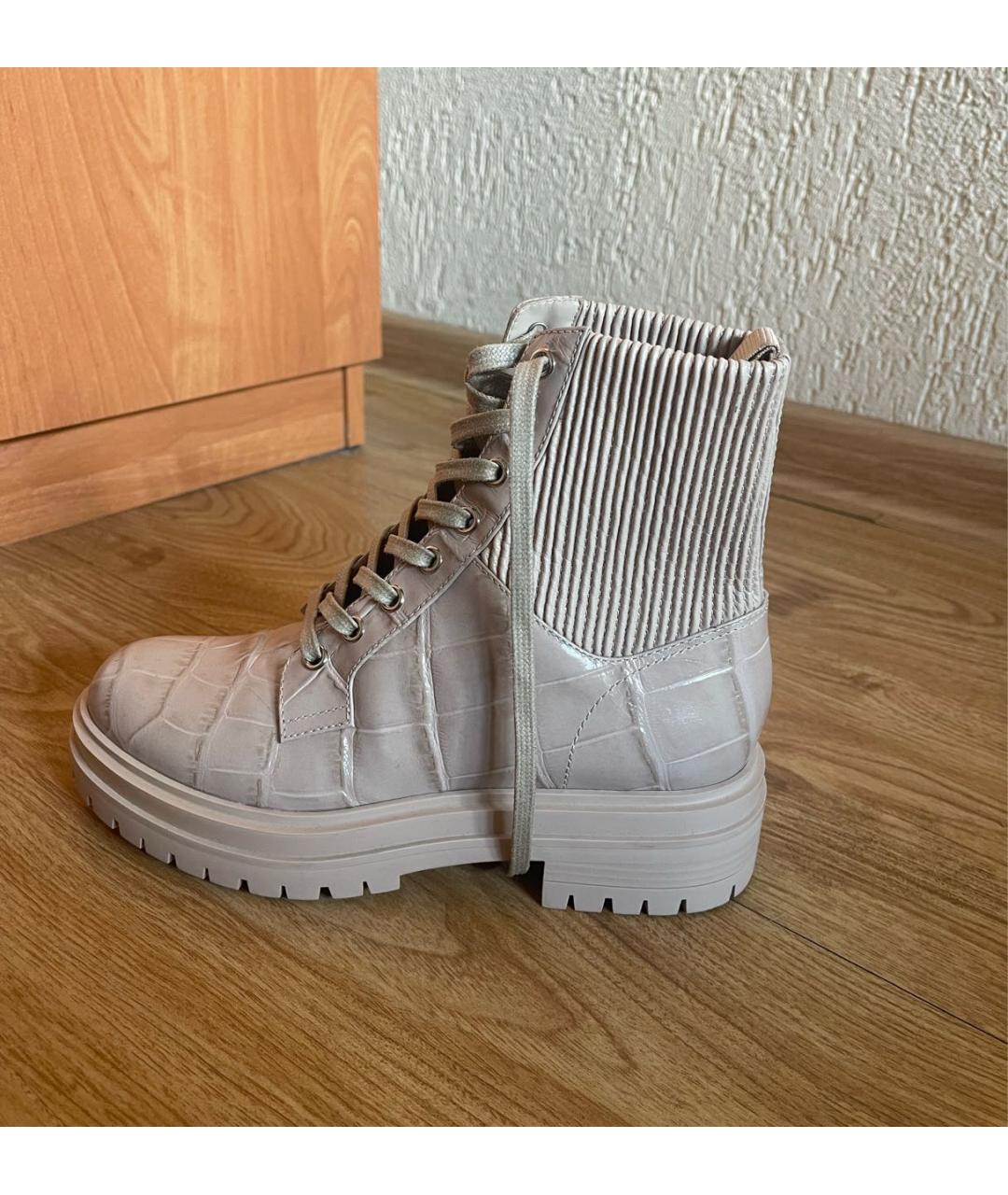 GIANVITO ROSSI Бежевые ботинки из лакированной кожи, фото 7