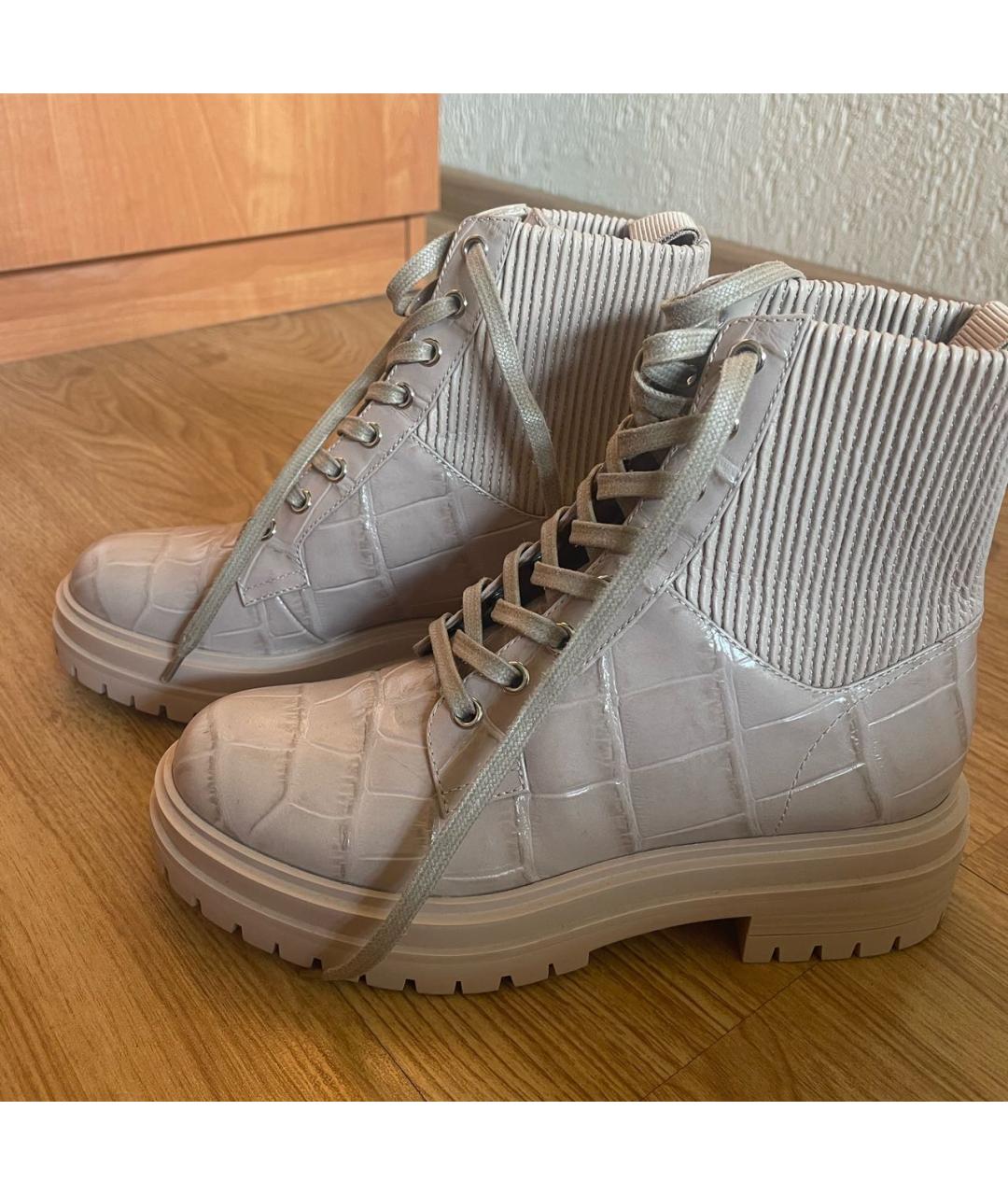 GIANVITO ROSSI Бежевые ботинки из лакированной кожи, фото 6