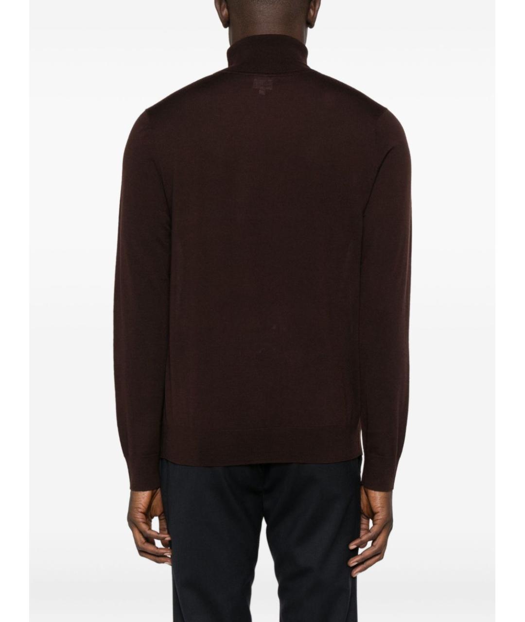 PAUL SMITH Бордовый шерстяной джемпер / свитер, фото 4