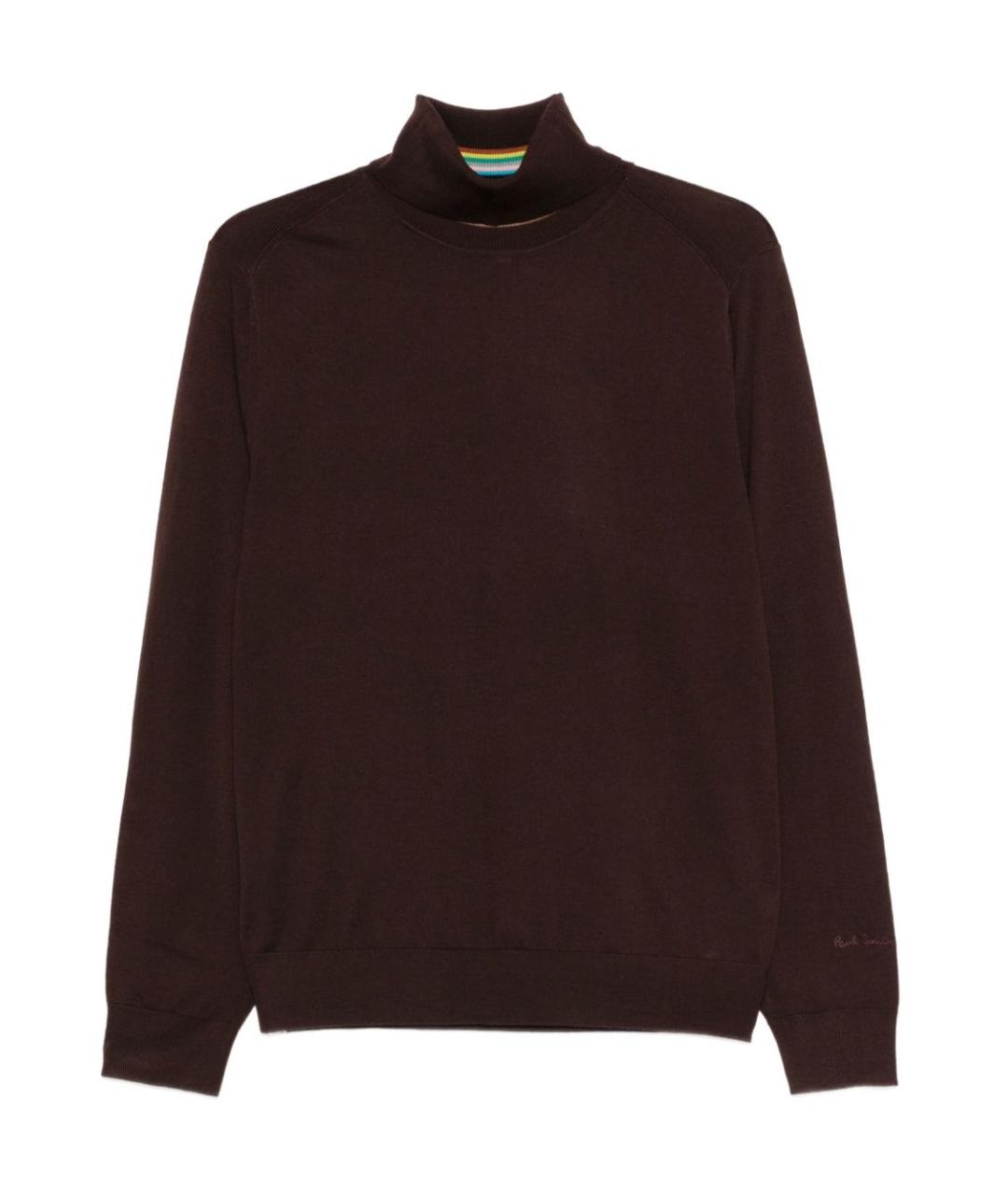 PAUL SMITH Бордовый шерстяной джемпер / свитер, фото 1