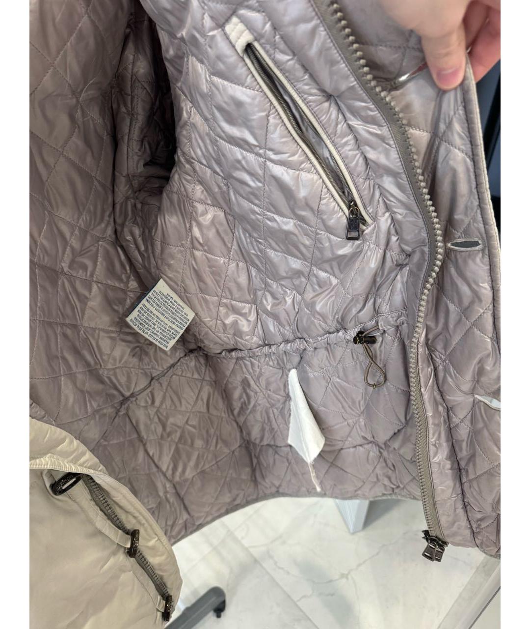 MONCLER Бежевый хлопковый пуховик, фото 5