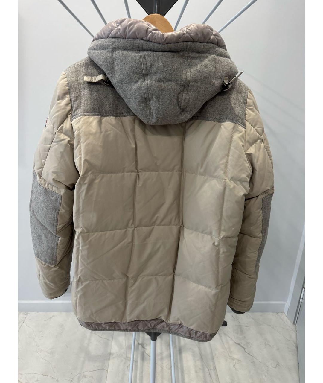 MONCLER Бежевый хлопковый пуховик, фото 2