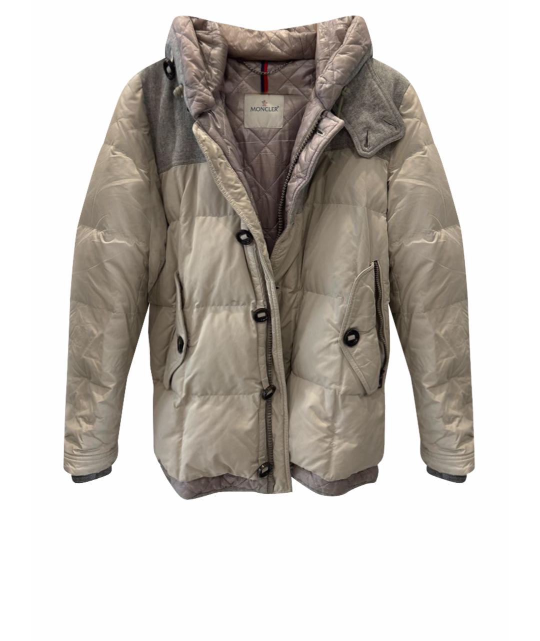 MONCLER Бежевый хлопковый пуховик, фото 1