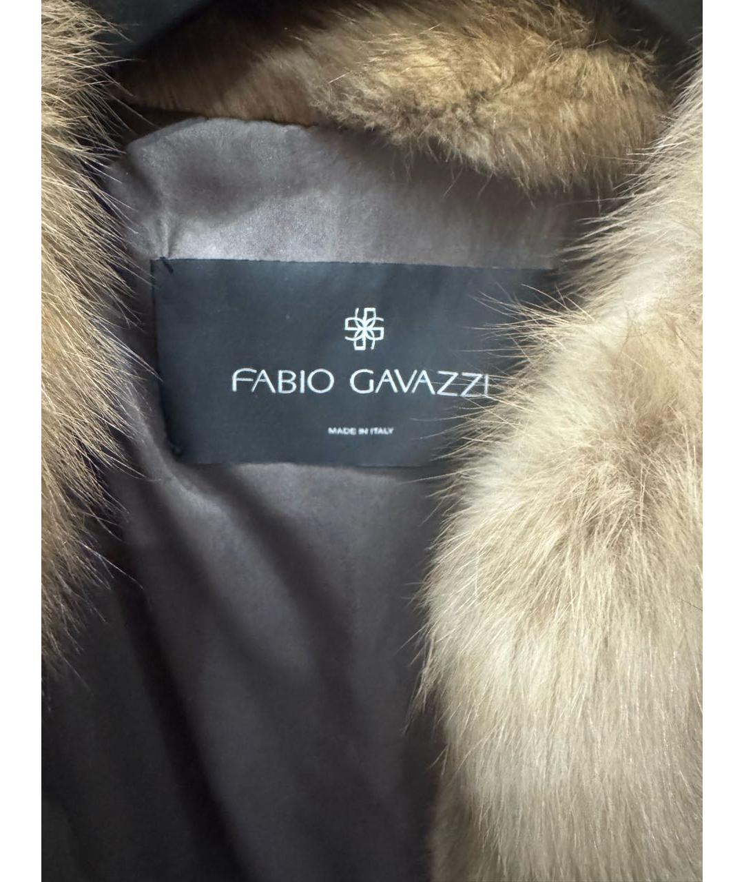 Fabio Gavazzi Коричневая меховая шуба, фото 3