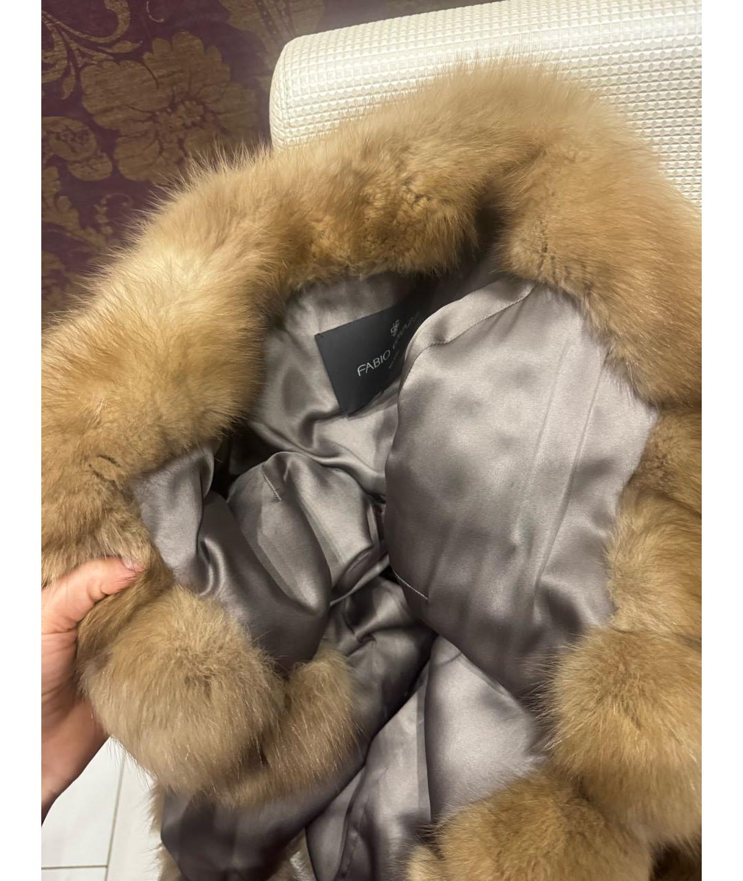 Fabio Gavazzi Коричневая меховая шуба, фото 4
