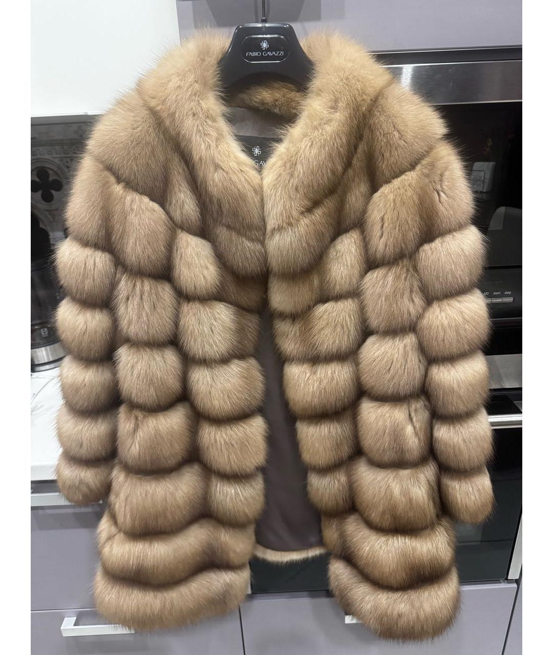Fabio Gavazzi Коричневая меховая шуба, фото 7