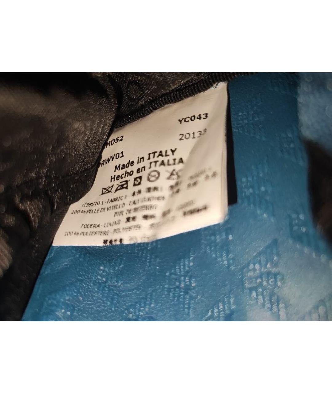 EMPORIO ARMANI Бирюзовая кожаная поясная сумка, фото 7