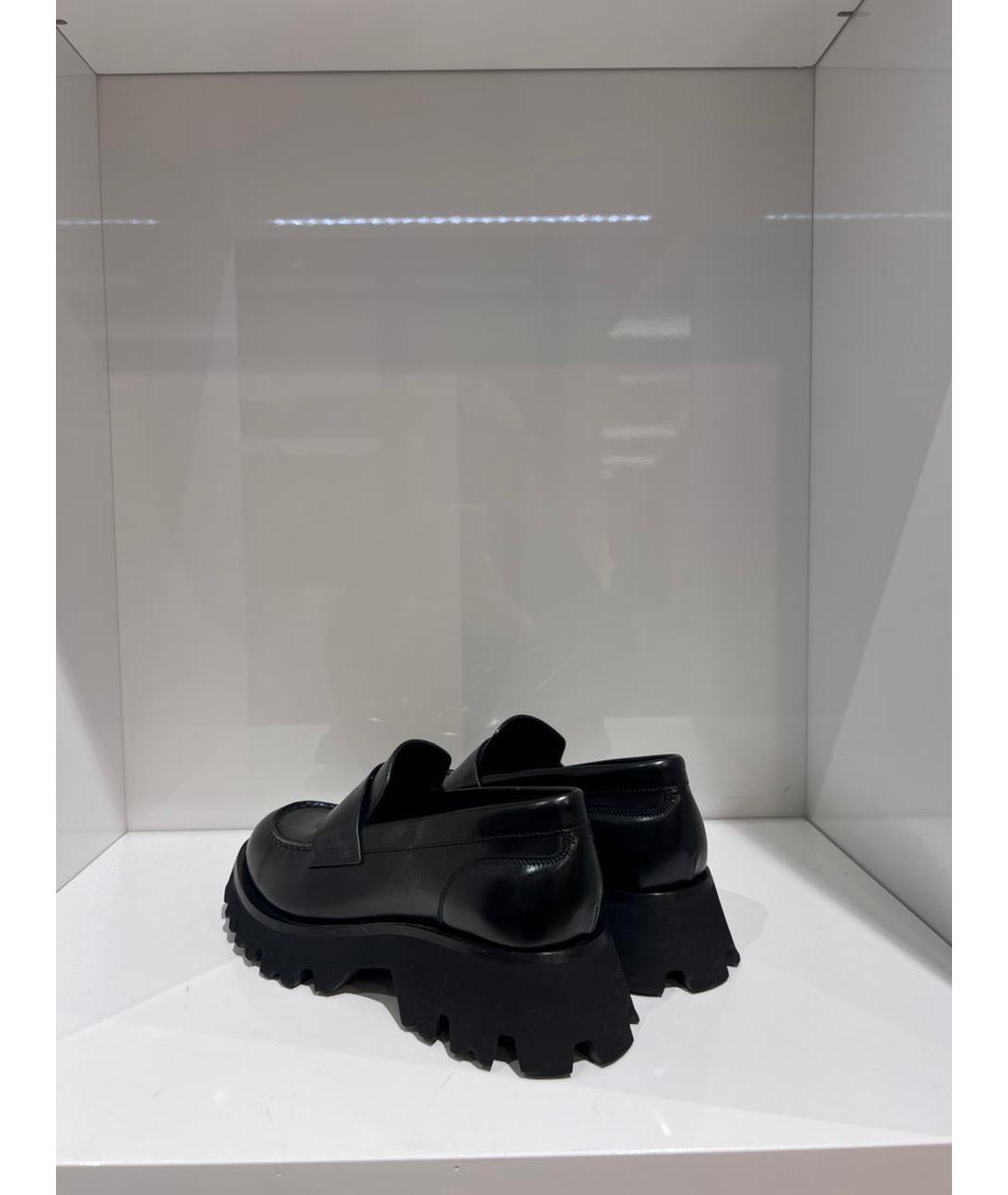 SANTONI Черные кожаные лоферы, фото 3