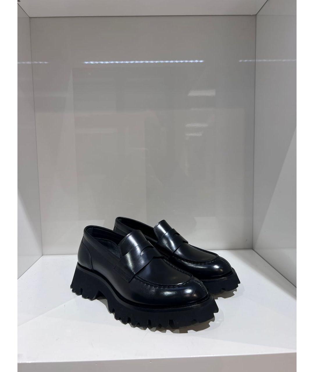 SANTONI Черные кожаные лоферы, фото 2