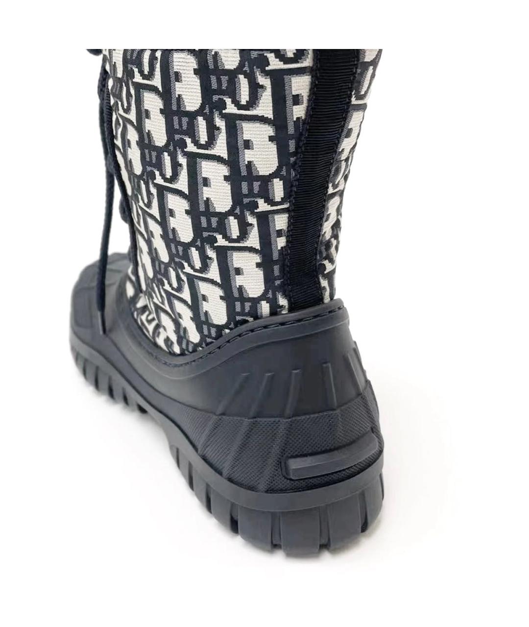 CHRISTIAN DIOR Темно-синие резиновые ботинки, фото 4