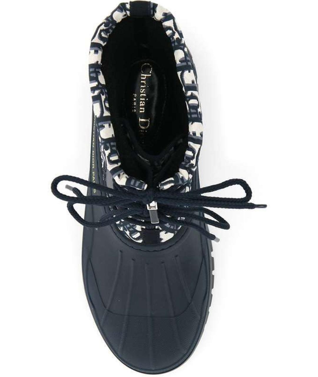 CHRISTIAN DIOR Темно-синие резиновые ботинки, фото 3