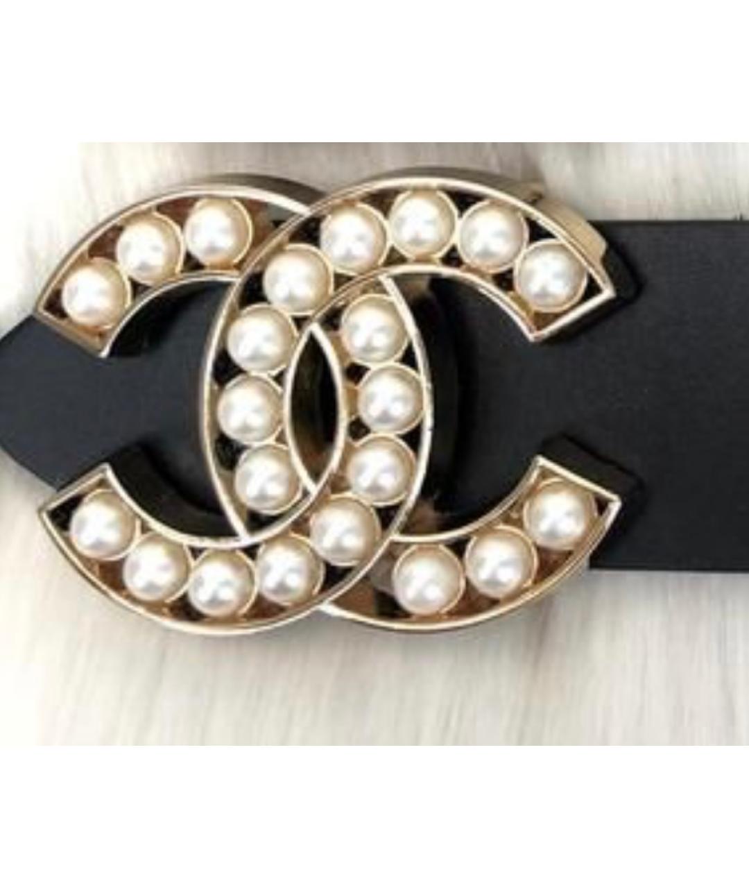 CHANEL Черный кожаный ремень, фото 4