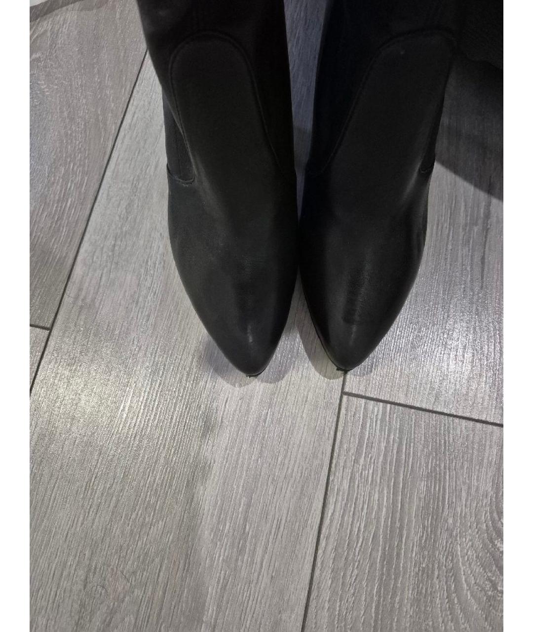 STUART WEITZMAN Черные кожаные ботфорты, фото 3