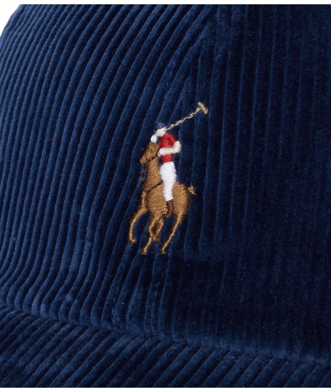 POLO RALPH LAUREN Темно-синяя хлопковая кепка/бейсболка, фото 3