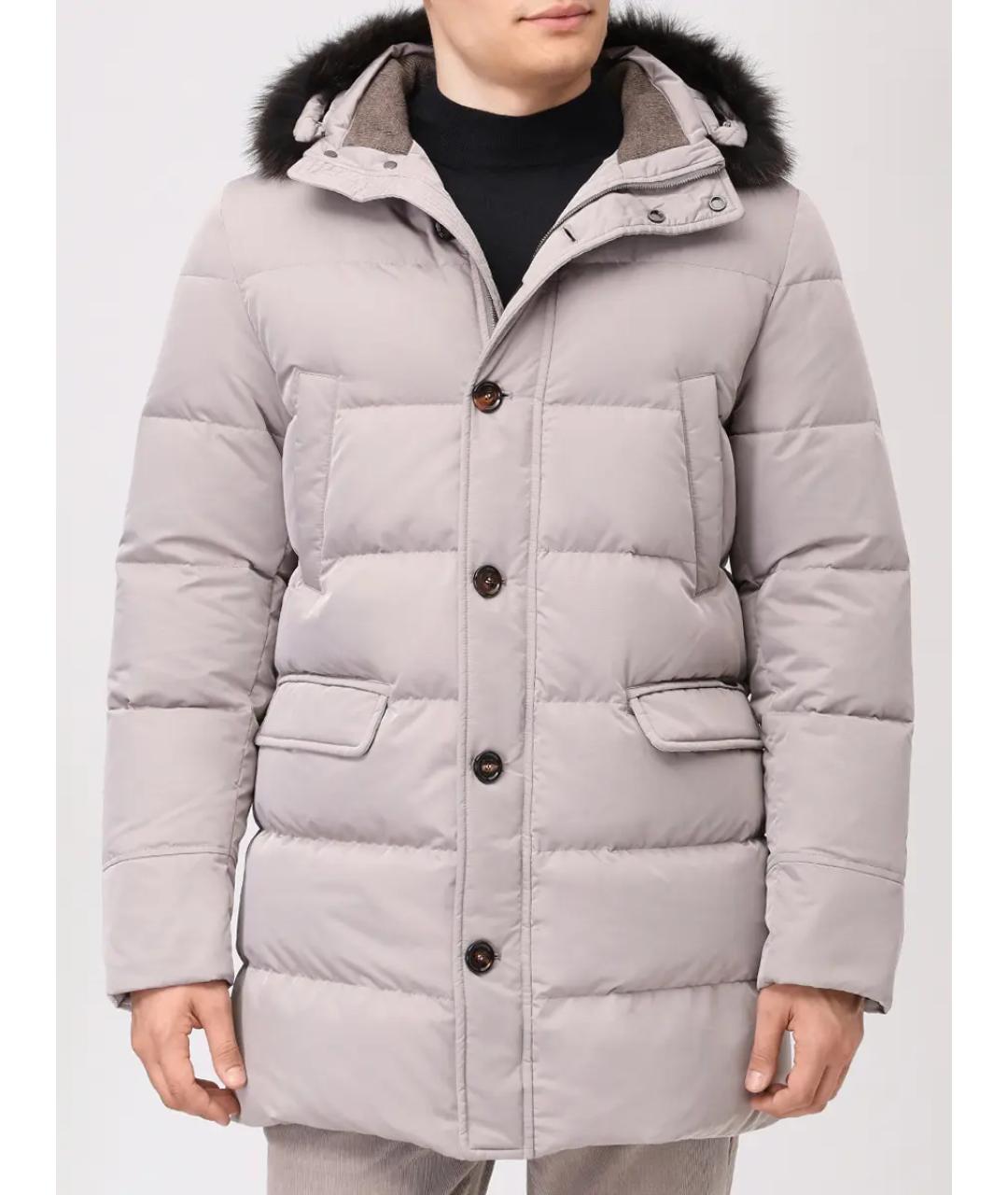 MOORER Серый пуховик, фото 4