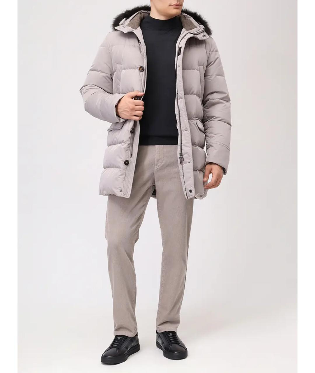 MOORER Серый пуховик, фото 2