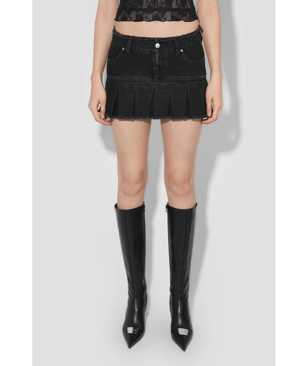MISBHV Черная деним юбка мини, фото 7
