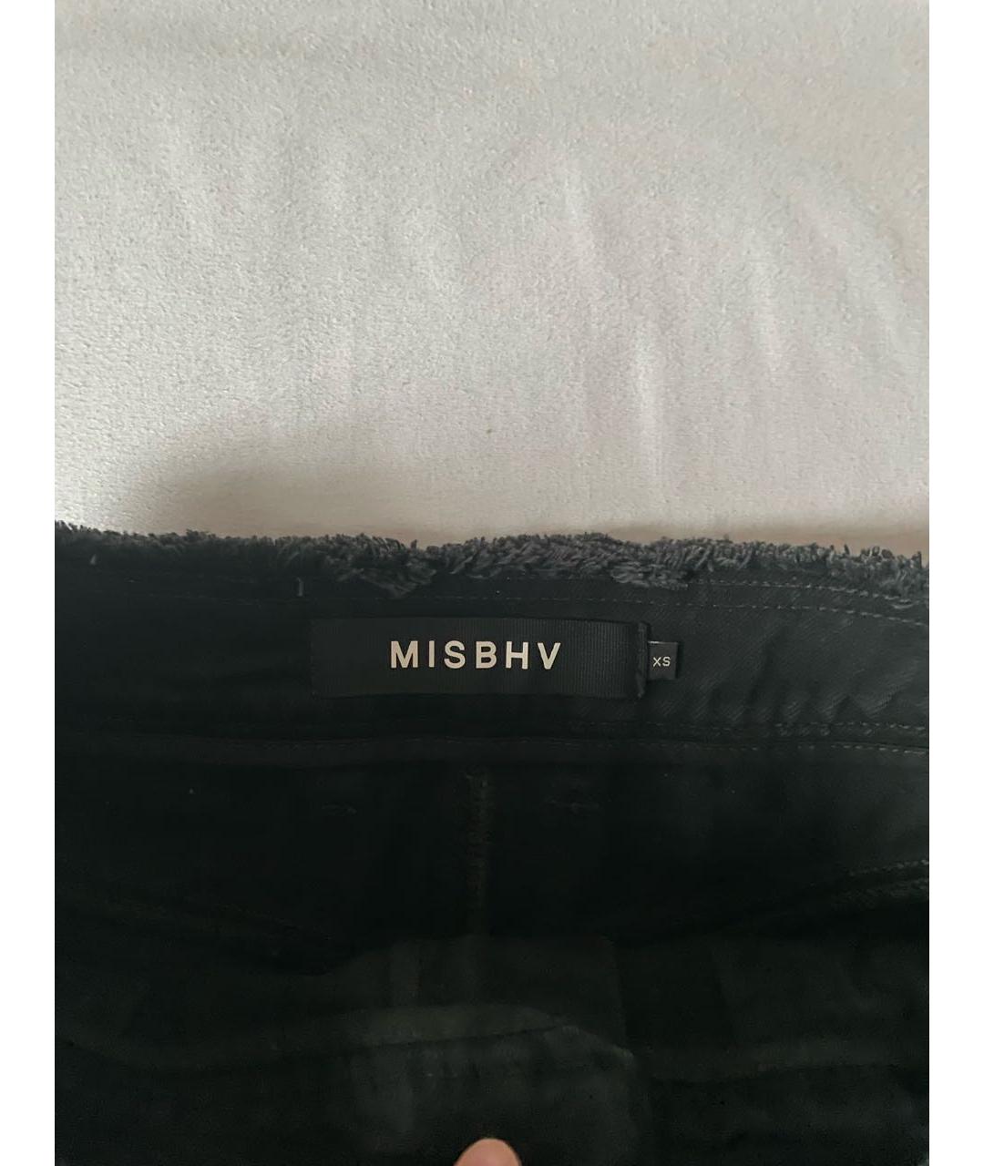 MISBHV Черная деним юбка мини, фото 3