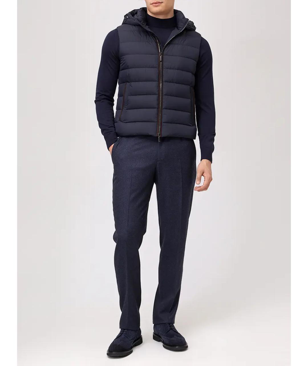 MOORER Синий жилет, фото 2