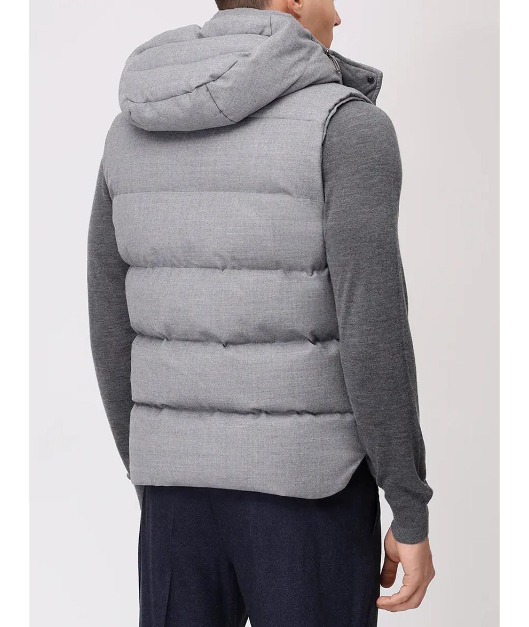 MOORER Серый шерстяной жилет, фото 3