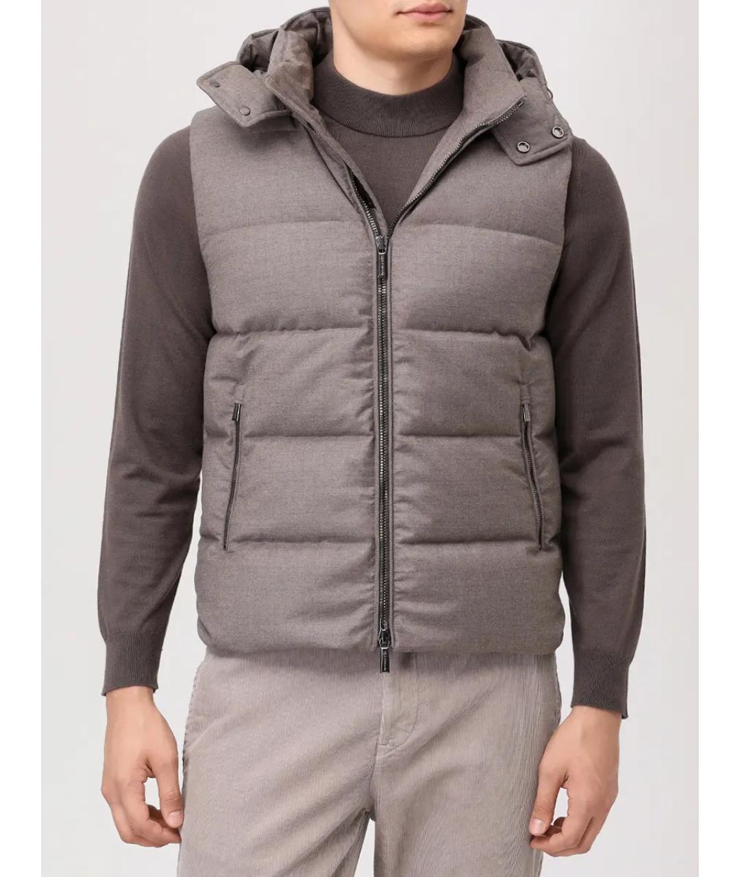 MOORER Бежевый шерстяной жилет, фото 4