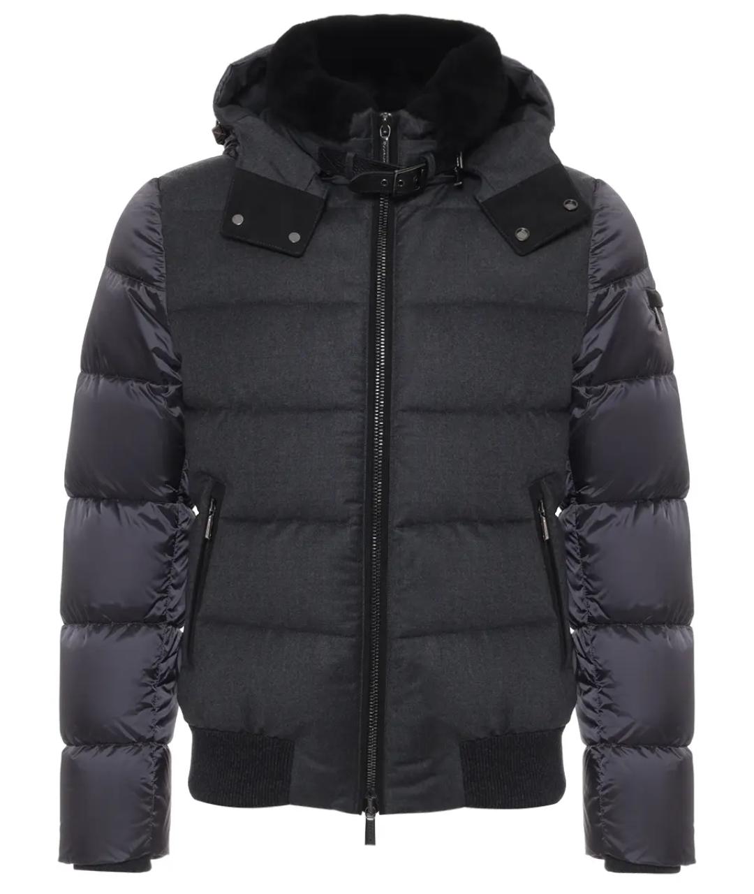 MOORER Серый пуховик, фото 1