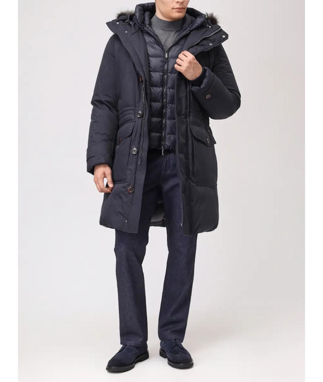 MOORER Синий пуховик, фото 2