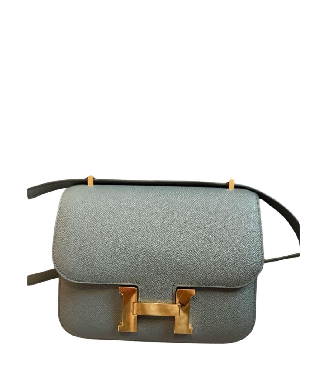 HERMES Хаки кожаная сумка через плечо, фото 1