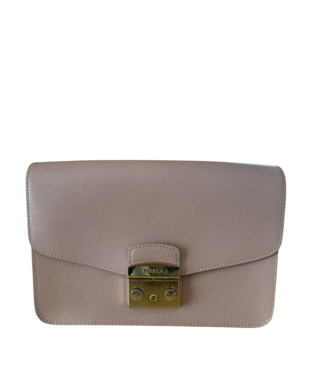 FURLA Розовая кожаная сумка через плечо, фото 1