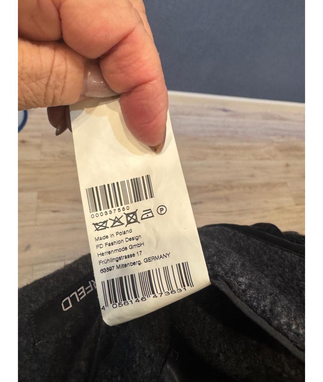 KARL LAGERFELD Серое шерстяное пальто, фото 6