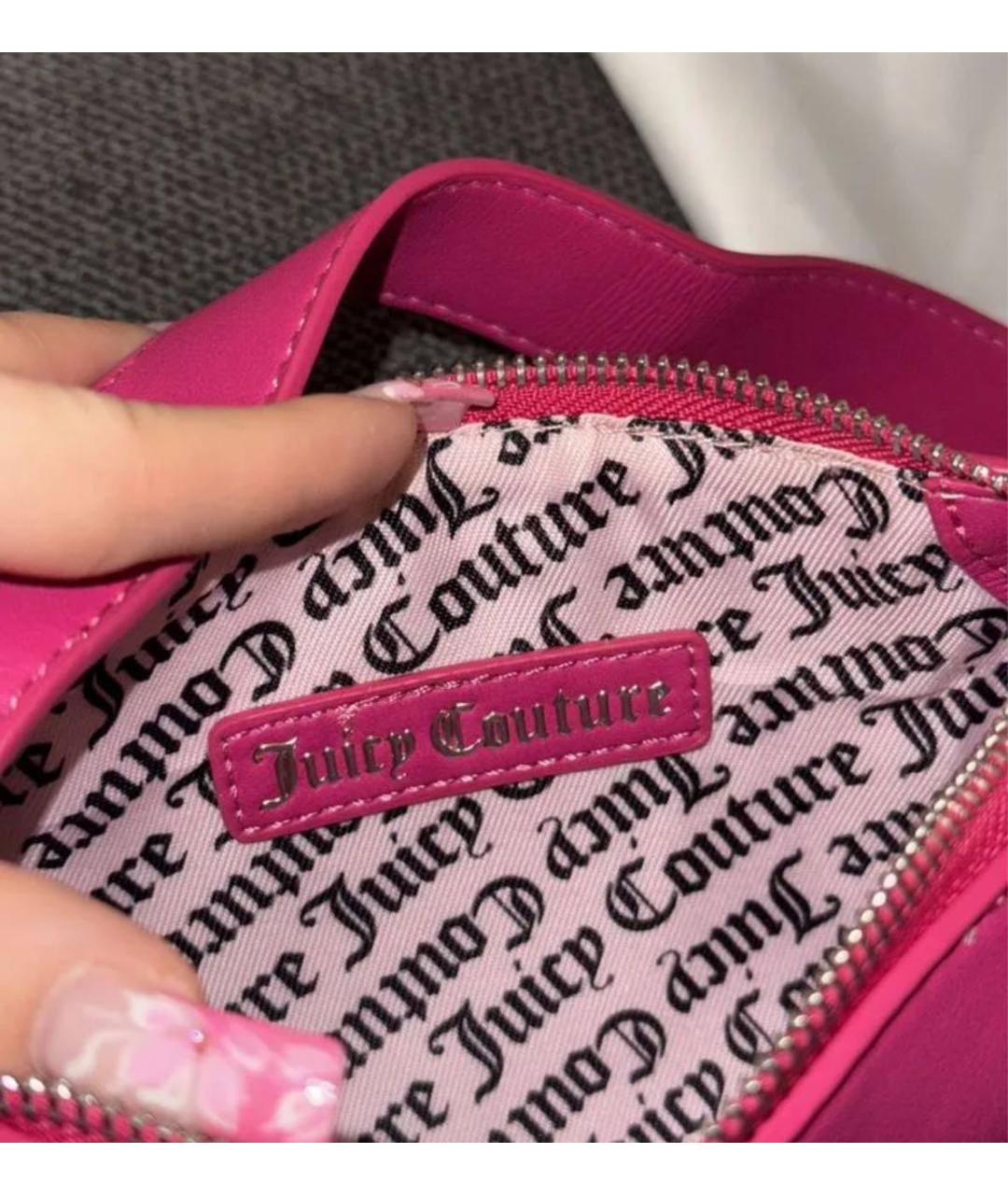 JUICY COUTURE Розовая сумка через плечо из искусственной кожи, фото 5