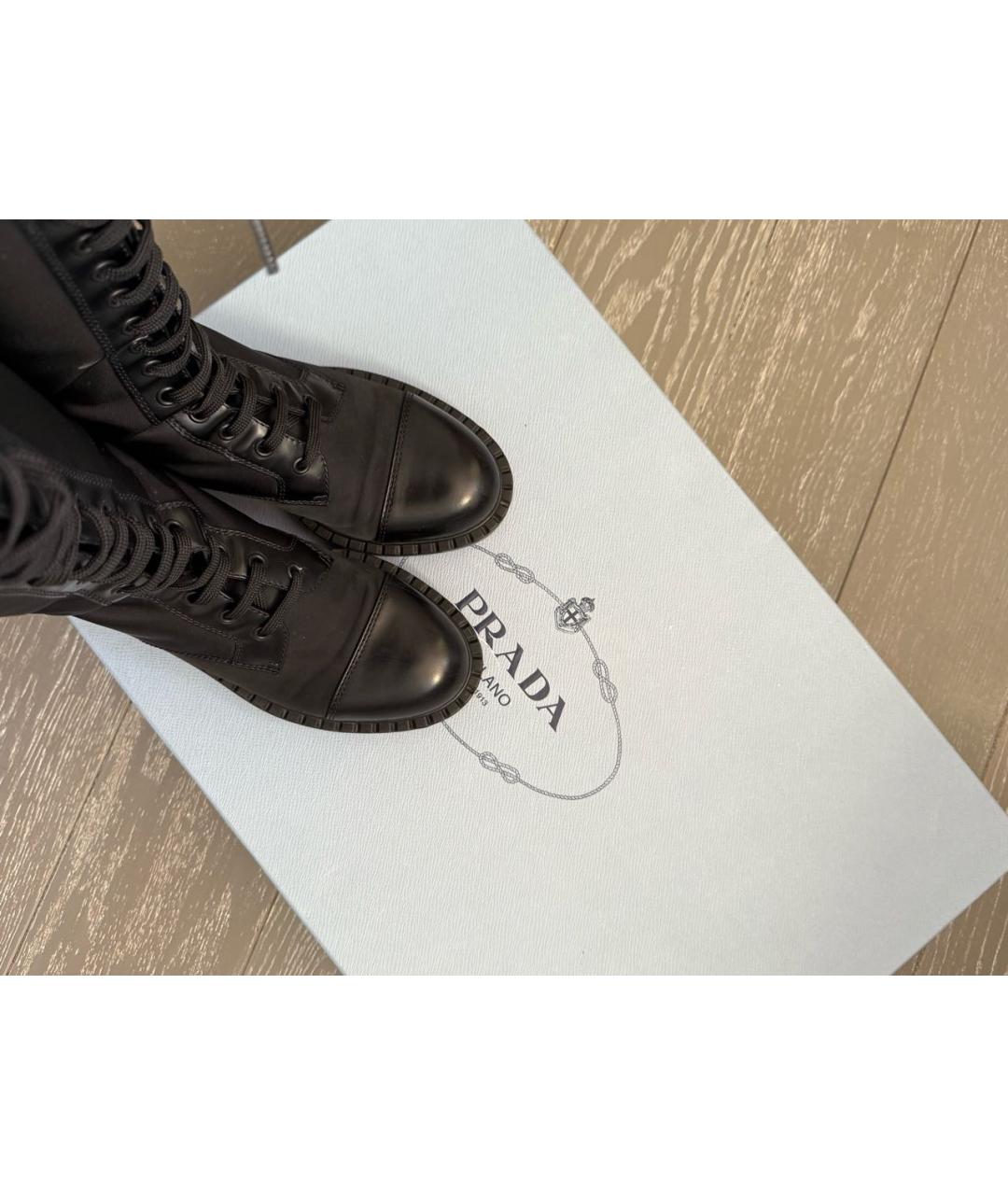 PRADA Черные неопреновые сапоги, фото 6