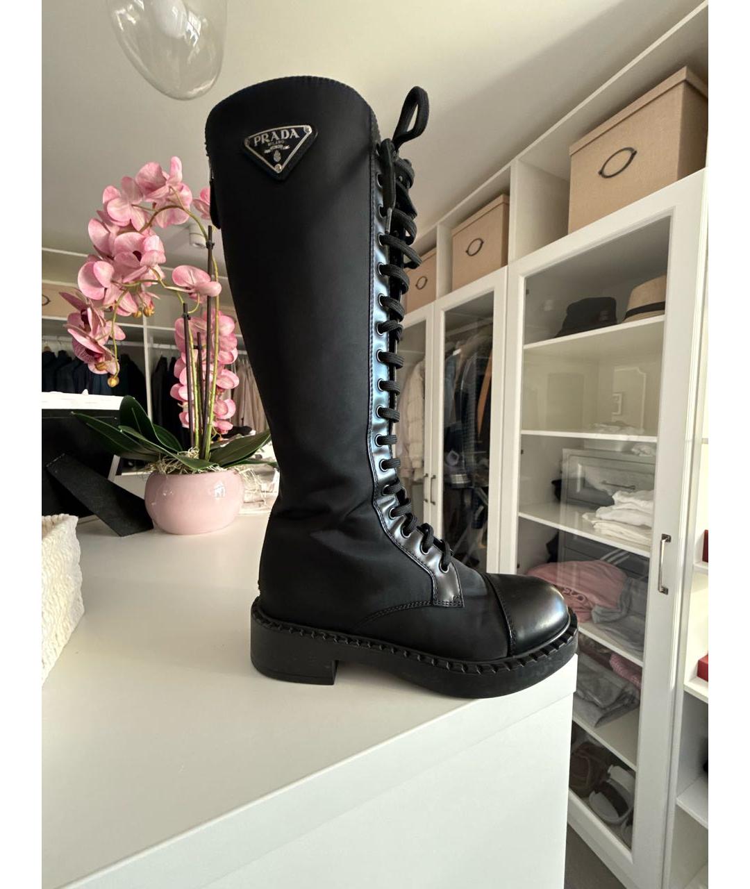 PRADA Черные неопреновые сапоги, фото 8