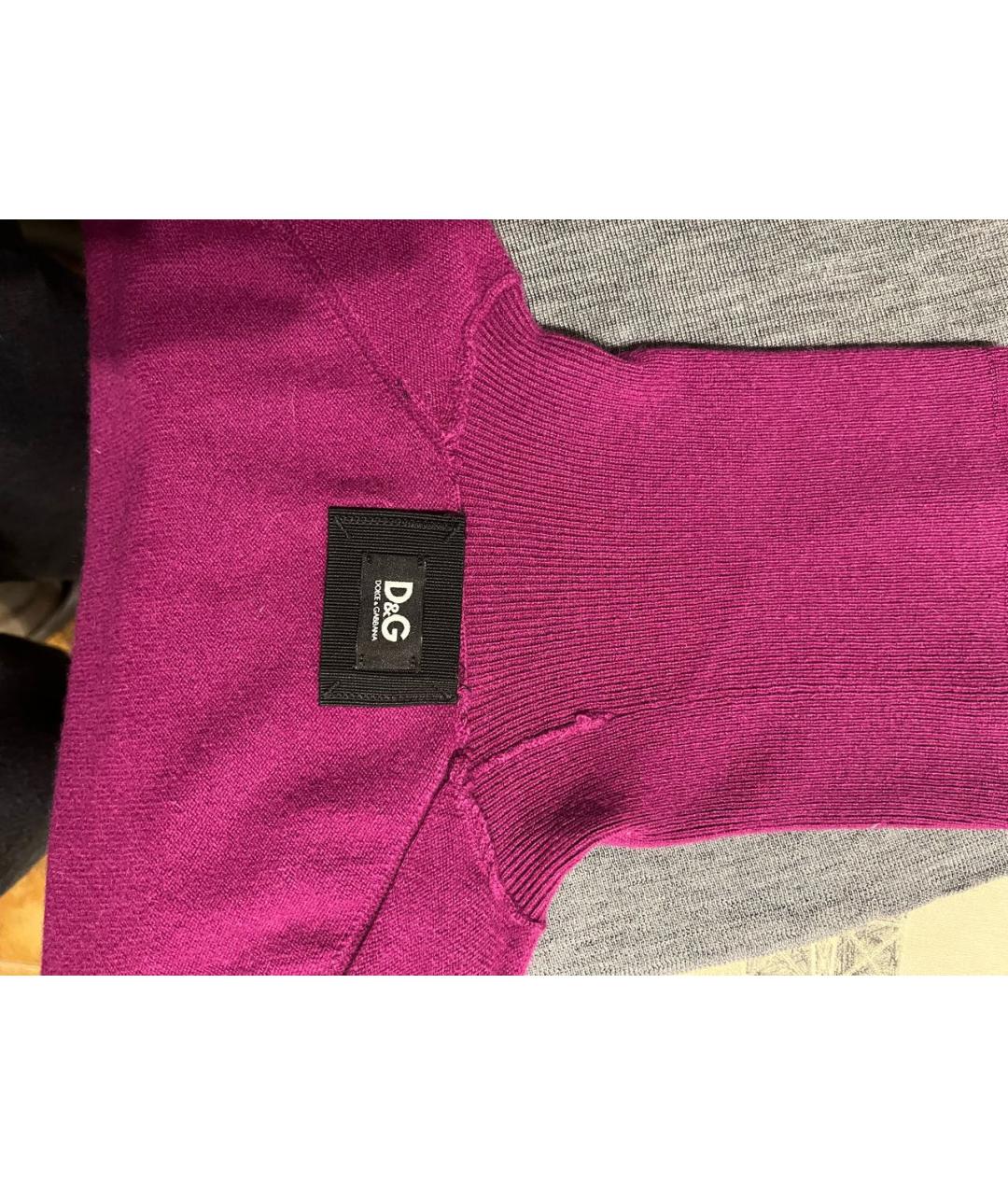 DOLCE&GABBANA Фуксия кашемировый джемпер / свитер, фото 3