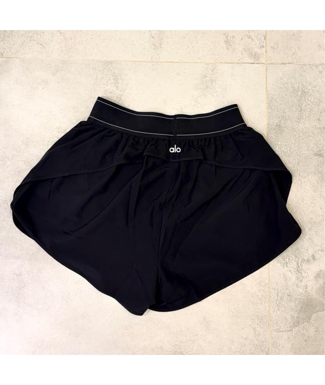ALO YOGA Черные полиэстеровые шорты, фото 2