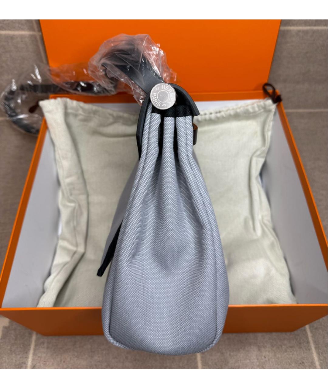HERMES Серая сумка с короткими ручками, фото 5