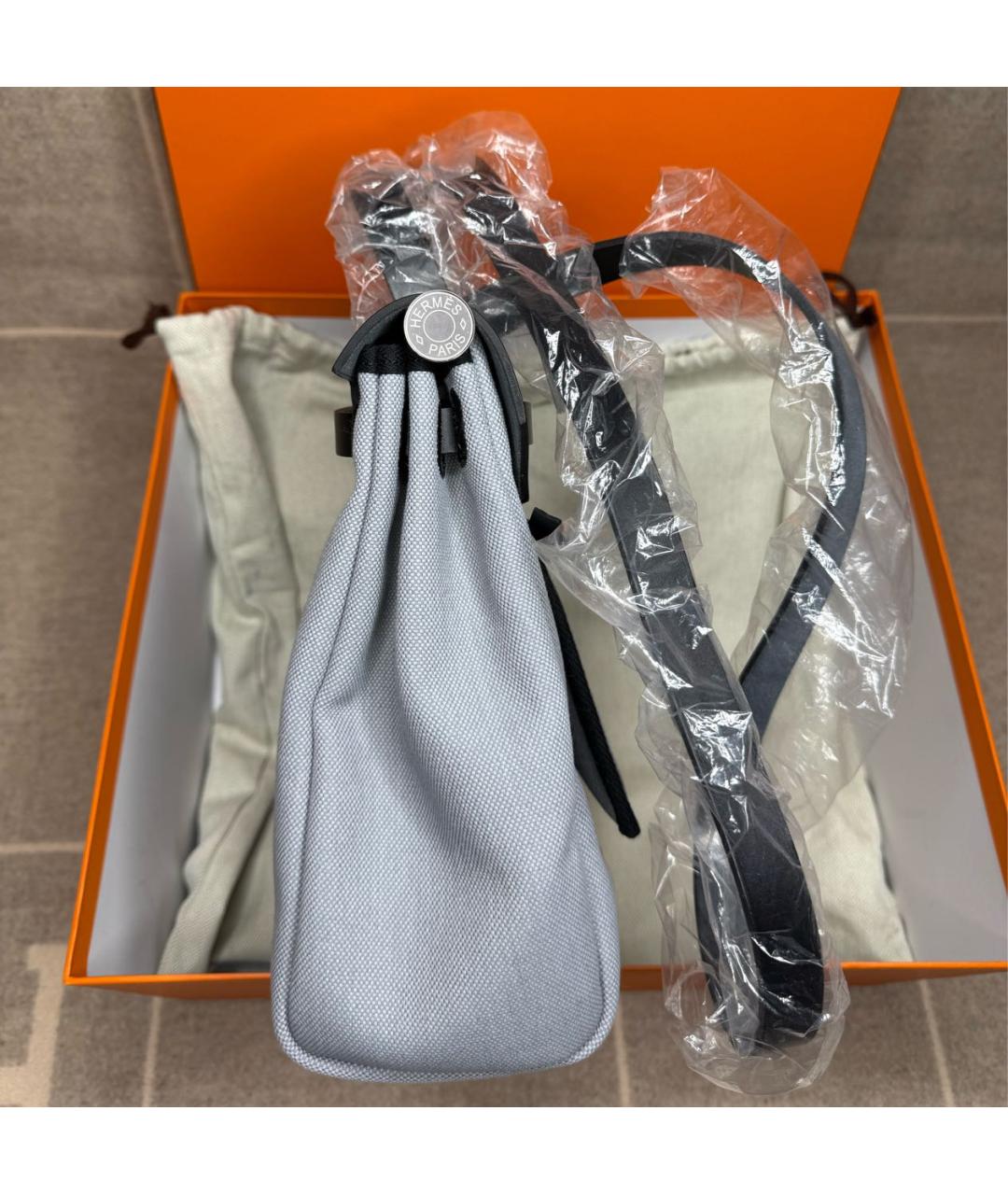HERMES Серая сумка с короткими ручками, фото 6