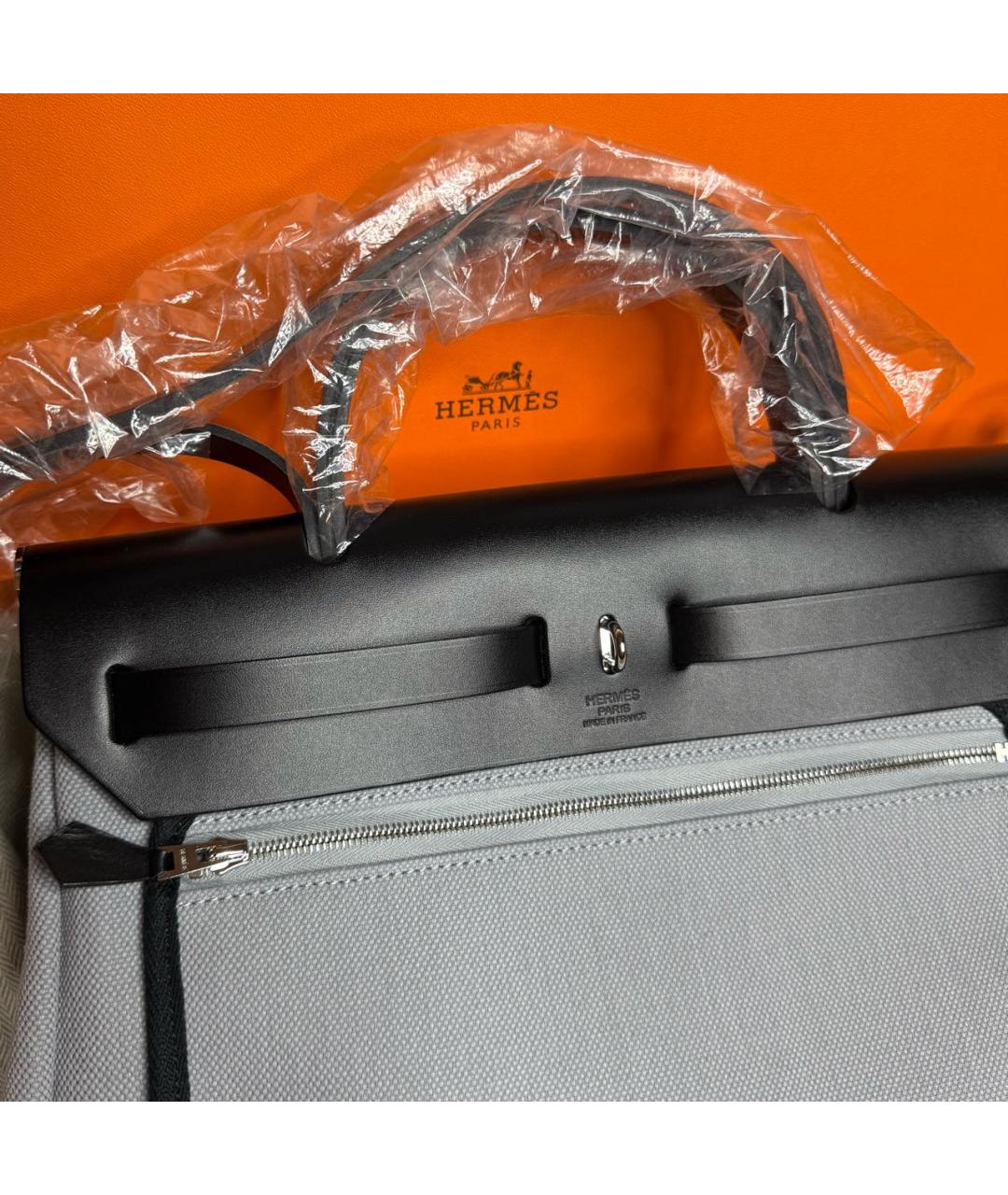 HERMES Серая сумка с короткими ручками, фото 4