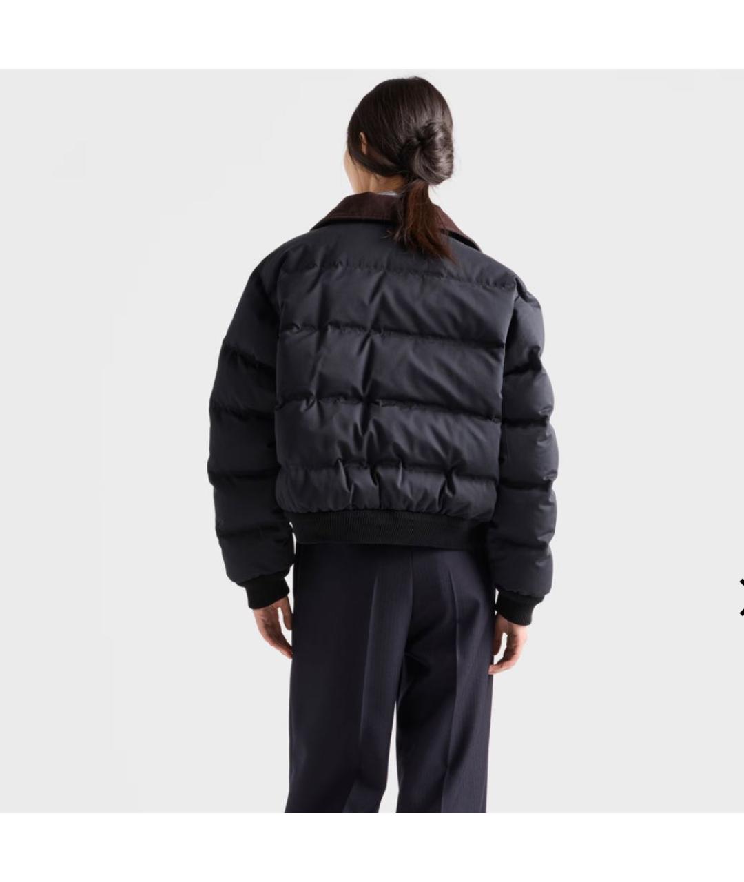 PRADA Черный велюровый пуховик, фото 5