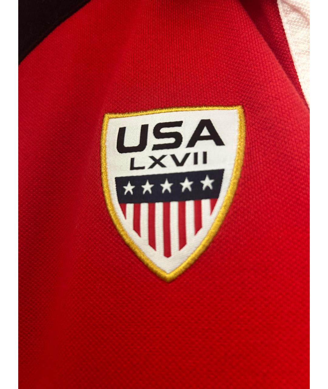 POLO RALPH LAUREN Красное хлопковое поло с коротким рукавом, фото 6