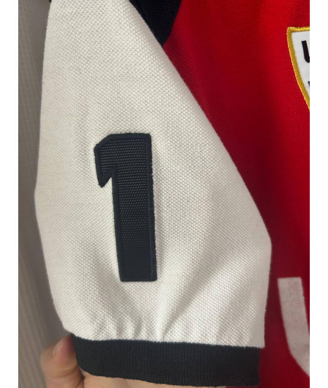 POLO RALPH LAUREN Красное хлопковое поло с коротким рукавом, фото 7