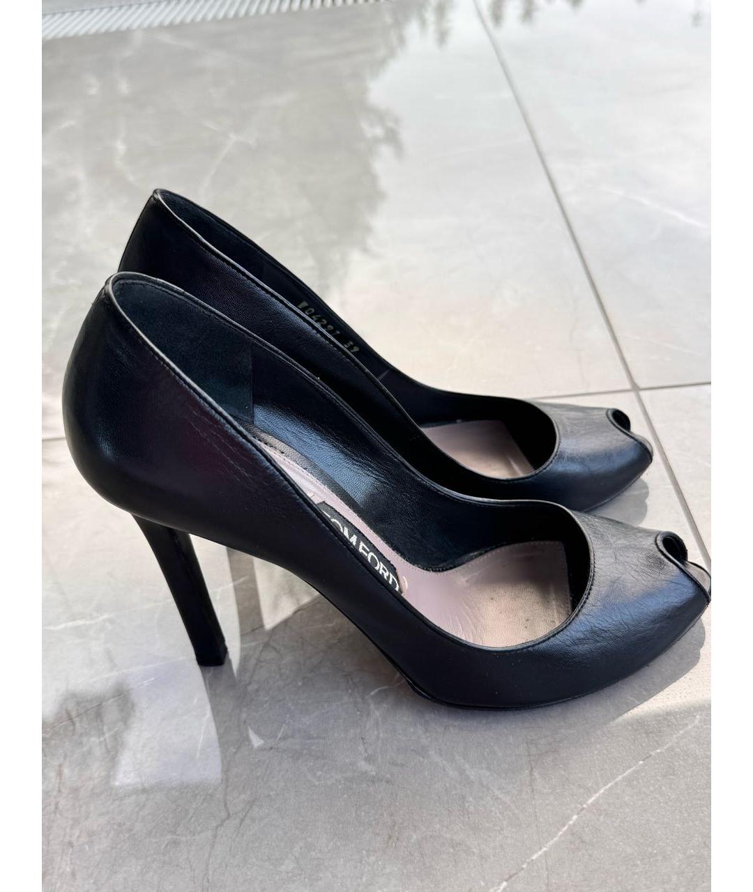 TOM FORD Черные кожаные туфли, фото 8