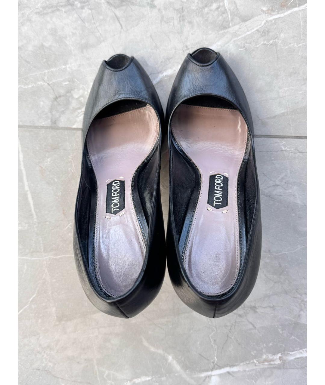 TOM FORD Черные кожаные туфли, фото 7